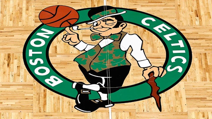 Boston Celtics Mascot Drawn on the Ground